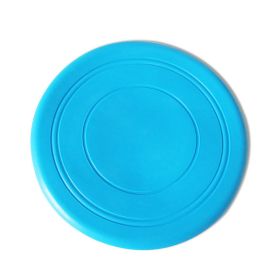 7 Colors Puppy Medium Dog Flying Disk Safety TPR Pet Interactive Toys for Large Dogs (Color: Basic Blue)