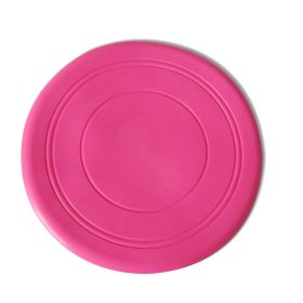 7 Colors Puppy Medium Dog Flying Disk Safety TPR Pet Interactive Toys for Large Dogs (Color: RoseRed)