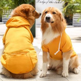 Plaid Dog Hoodie with Hat and Pocket Classic Plaid (colour: Big dog zipper pocket sweater ginger, size: XL (chest circumference 52, back length 40cm))