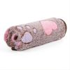Soft Brown Heart Claw Print Pet Blanket For Dog
