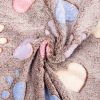 Soft Brown Heart Claw Print Pet Blanket For Dog