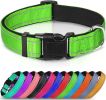 Reflective Dog Collar; Soft Neoprene Padded Breathable Nylon Adjustable