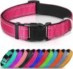 Reflective Dog Collar; Soft Neoprene Padded Breathable Nylon Adjustable