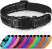 Reflective Dog Collar; Soft Neoprene Padded Breathable Nylon Adjustable