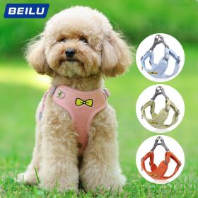 Pet Traction Rope Vest Pet Chest Strap Small and Medium Dog Strap Reflective (Specification (L * W): S, colour: Blue)