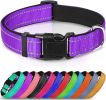 Reflective Dog Collar; Soft Neoprene Padded Breathable Nylon Adjustable