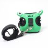 Dog harness set; with leas frog leash pet mesh breathable small dog chest back retractable dog leash pet harness