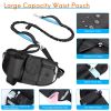 Hands Free Dog Leash with Waist Bag for Walking Small Medium Large Dogs;  Reflective Bungee Leash with Car Seatbelt Buckle and Dual Padded Handles