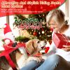 Pet Christmas Costumes Red Winter Coat for Dog Riding Santa Claus with Bell