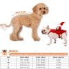 Pet Christmas Costumes Red Winter Coat for Dog Riding Santa Claus with Bell