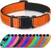 Reflective Dog Collar; Soft Neoprene Padded Breathable Nylon Adjustable