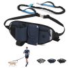 Hands Free Dog Leash with Waist Bag for Walking Small Medium Large Dogs;  Reflective Bungee Leash with Car Seatbelt Buckle and Dual Padded Handles