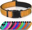 Reflective Dog Collar; Soft Neoprene Padded Breathable Nylon Adjustable