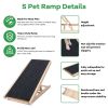 Foldable Wooden Dog Ramp Non Slip for Couch Car SUV