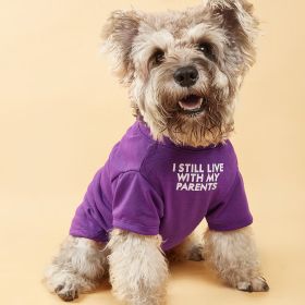Pet Clothes For Small & Medium Dogs; Letter Pattern Dog T-Shirts (size: M)