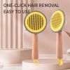 OneKey Pet Hair Remover Comb Pet Comb Grooming Brush Pet Hair Cleaner Brush Cat Shedding Brush Self Cleaning Slicker