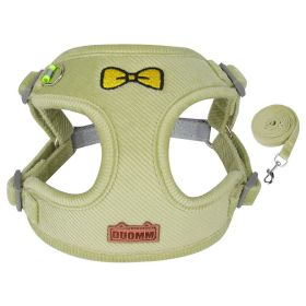 Pet Traction Rope Vest Pet Chest Strap Small and Medium Dog Strap Reflective (Specification (L * W): XL, colour: green)