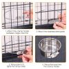 Stainless Steel Dog Bowl Pets Hanging Food Bowl Detachable Food Water Bowl with Clamp