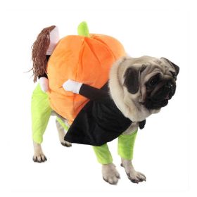 Pet Life Pumpkin Halloween Pet Dog Costume (Color: Orange, size: X-Large)