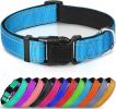 Reflective Dog Collar; Soft Neoprene Padded Breathable Nylon Adjustable