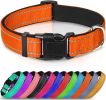 Reflective Dog Collar; Soft Neoprene Padded Breathable Nylon Adjustable