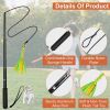 Extendable Dog Flirt Pole with Lure Teaser Wand Interactive Tail Toys
