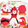 Pet Christmas Costumes Red Winter Coat for Dog Riding Santa Claus with Bell