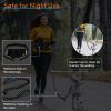 Hands Free Dog Leash with Waist Bag for Walking Small Medium Large Dogs;  Reflective Bungee Leash with Car Seatbelt Buckle and Dual Padded Handles