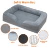 Pet Dog Bed Soft Warm Plush Puppy Cat Bed Cozy Nest Sofa Non-Slip Bed Cushion Mat Removable Washable Cover Waterproof Lining For Small Medium Dog