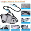 Hands Free Dog Leash with Waist Bag for Walking Small Medium Large Dogs;  Reflective Bungee Leash with Car Seatbelt Buckle and Dual Padded Handles