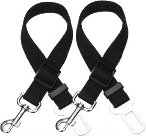 Pet Dog Cat Car Seat Belt Safety Leash Vehicle Seatbelt (Specification (L * W): 2pcs, colour: black)