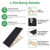 Foldable Wooden Dog Ramp Non Slip for Couch Car SUV