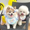 New Happy Birthday Embroidery Dog Bib Mouth towel