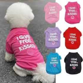 Pet Cotton Clothes for Dogs T-shirt (Color: Pink, size: L)