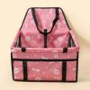 Pet Dogs Car Booster Seat Travel Carrier Cage; Oxford Breathable Folding Soft Washable