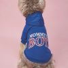 Pet Hoodie For Dogs; "Mommy's Boy" Pattern Dog Hoodie; Winter Apparel