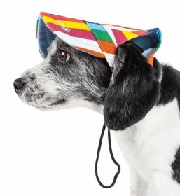 Pet Life 'Colorful Uv Protectant Adjustable Fashion Dog Hat Cap (size: Large Size (L))