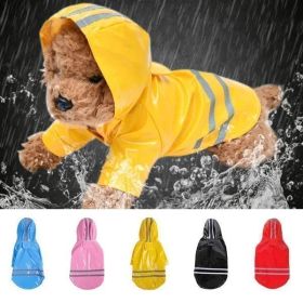 S-XL Pets Dog Raincoat Reflective Strip Dog RainCoat Waterproof Jackets Outdoor Breathable (Color: Yellow, size: [S])